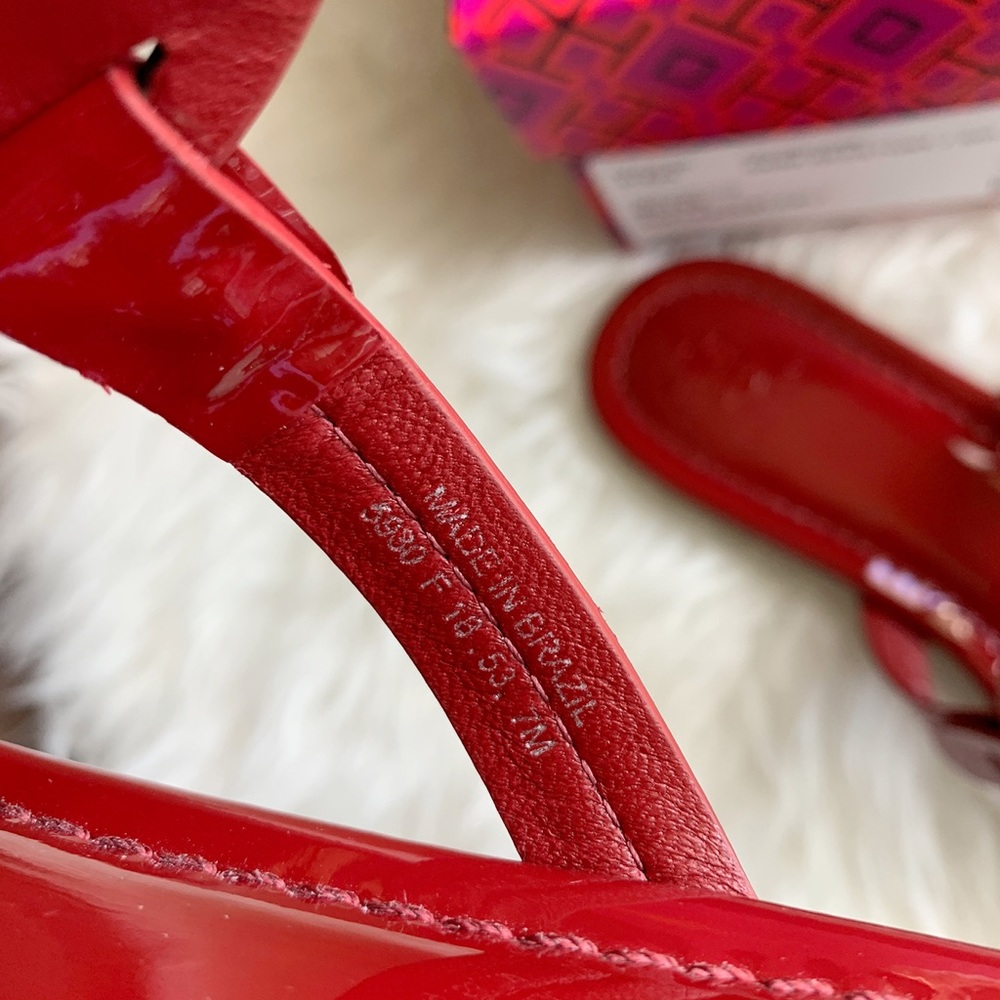Tory Burch Miller sandals patent dark redstone - Picture 6 of 8